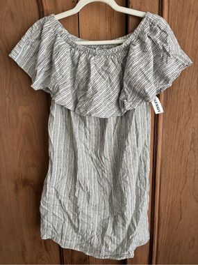 Old Navy Off the -Shoulder Striped Dress